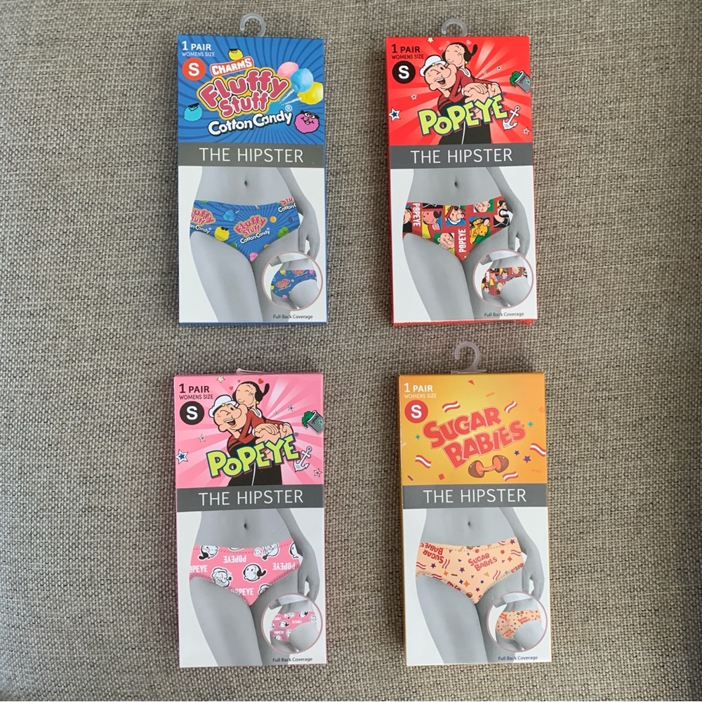 The Hipster Underwear Novelty Panties Womens Size Small Popeye Sugar Babies
